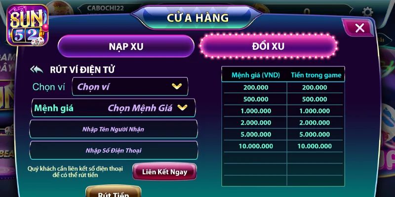 Thực hiện rút tiền cá cược dễ dàng thông qua ví điện tử